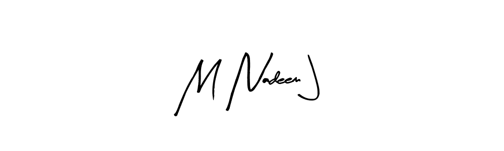 Also we have M Nadeem J name is the best signature style. Create professional handwritten signature collection using Arty Signature autograph style. M Nadeem J signature style 8 images and pictures png