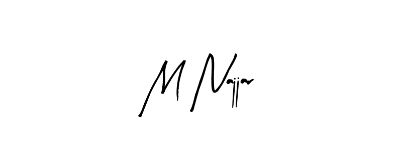 Make a beautiful signature design for name M Najjar. With this signature (Arty Signature) style, you can create a handwritten signature for free. M Najjar signature style 8 images and pictures png