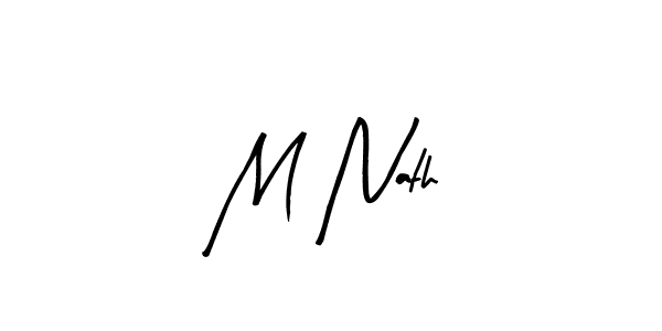 The best way (Arty Signature) to make a short signature is to pick only two or three words in your name. The name M Nath include a total of six letters. For converting this name. M Nath signature style 8 images and pictures png