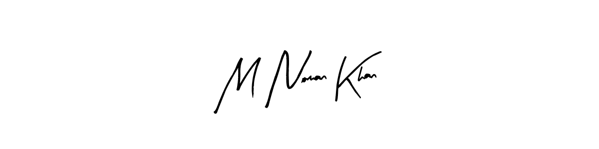 Create a beautiful signature design for name M Noman Khan. With this signature (Arty Signature) fonts, you can make a handwritten signature for free. M Noman Khan signature style 8 images and pictures png