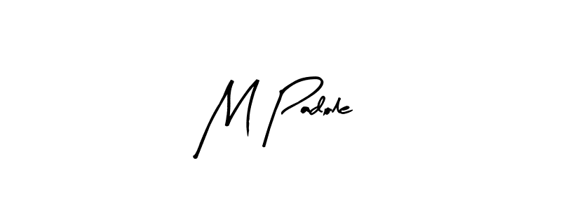 How to make M Padole name signature. Use Arty Signature style for creating short signs online. This is the latest handwritten sign. M Padole signature style 8 images and pictures png