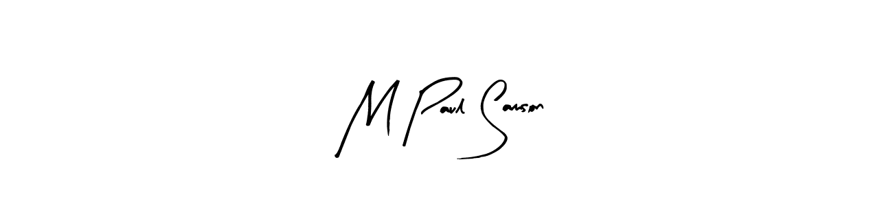 Make a beautiful signature design for name M Paul Samson. With this signature (Arty Signature) style, you can create a handwritten signature for free. M Paul Samson signature style 8 images and pictures png