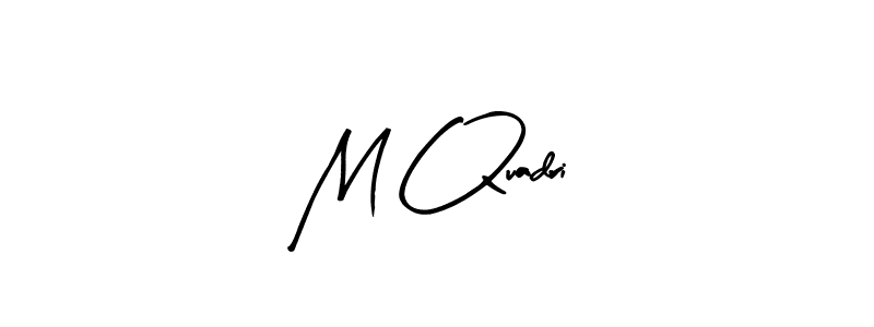 Arty Signature is a professional signature style that is perfect for those who want to add a touch of class to their signature. It is also a great choice for those who want to make their signature more unique. Get M Quadri name to fancy signature for free. M Quadri signature style 8 images and pictures png