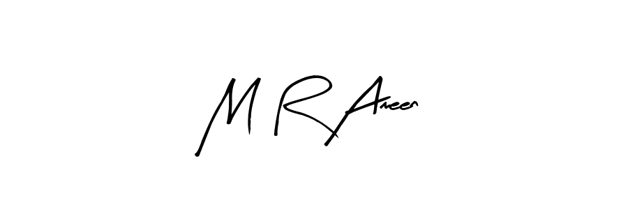 if you are searching for the best signature style for your name M R Ameen. so please give up your signature search. here we have designed multiple signature styles  using Arty Signature. M R Ameen signature style 8 images and pictures png