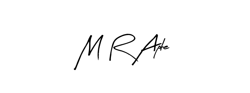 How to make M R Apte name signature. Use Arty Signature style for creating short signs online. This is the latest handwritten sign. M R Apte signature style 8 images and pictures png