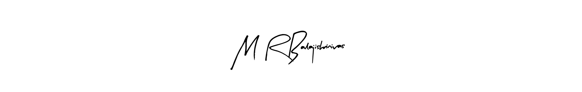 Create a beautiful signature design for name M R Balajishrinivas. With this signature (Arty Signature) fonts, you can make a handwritten signature for free. M R Balajishrinivas signature style 8 images and pictures png