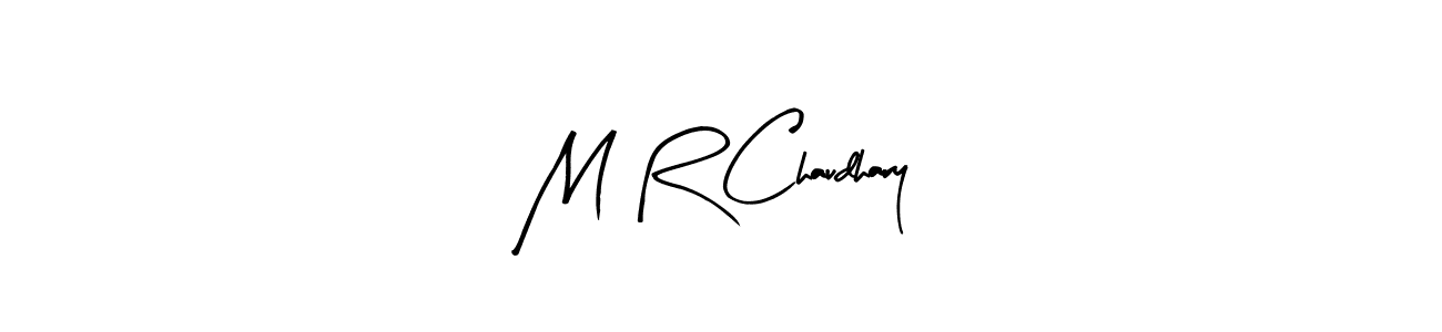 How to make M R Chaudhary name signature. Use Arty Signature style for creating short signs online. This is the latest handwritten sign. M R Chaudhary signature style 8 images and pictures png