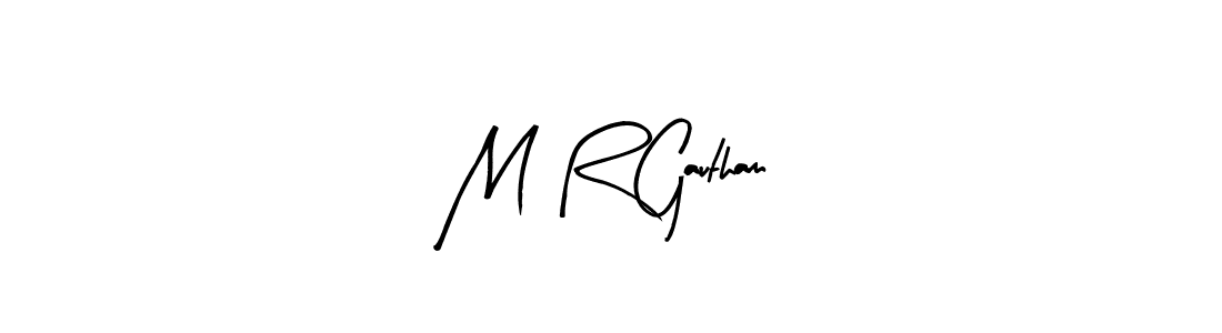 Arty Signature is a professional signature style that is perfect for those who want to add a touch of class to their signature. It is also a great choice for those who want to make their signature more unique. Get M R Gautham name to fancy signature for free. M R Gautham signature style 8 images and pictures png