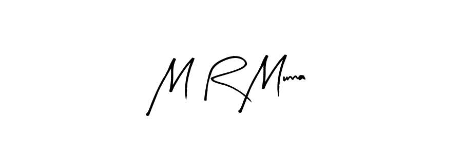 Similarly Arty Signature is the best handwritten signature design. Signature creator online .You can use it as an online autograph creator for name M R Munna. M R Munna signature style 8 images and pictures png