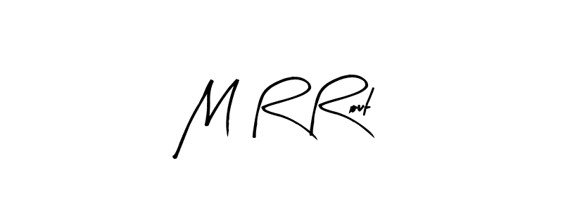 Make a beautiful signature design for name M R Rout. With this signature (Arty Signature) style, you can create a handwritten signature for free. M R Rout signature style 8 images and pictures png