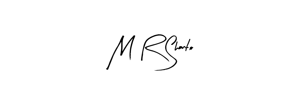 Use a signature maker to create a handwritten signature online. With this signature software, you can design (Arty Signature) your own signature for name M R Shanto. M R Shanto signature style 8 images and pictures png