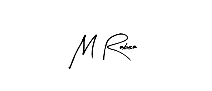 Create a beautiful signature design for name M Rabea. With this signature (Arty Signature) fonts, you can make a handwritten signature for free. M Rabea signature style 8 images and pictures png