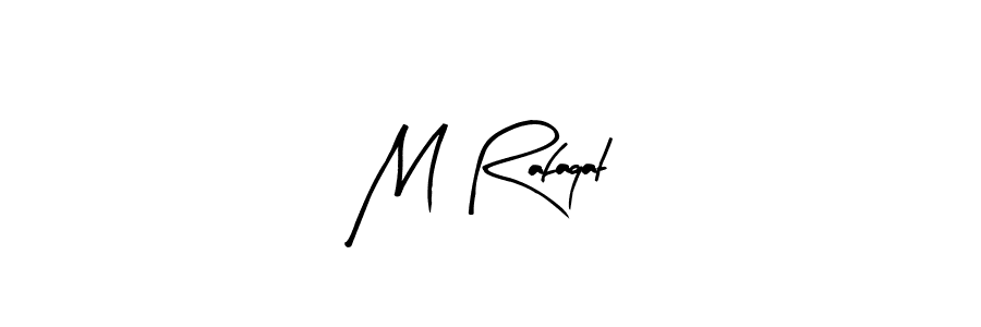 How to make M Rafaqat name signature. Use Arty Signature style for creating short signs online. This is the latest handwritten sign. M Rafaqat signature style 8 images and pictures png