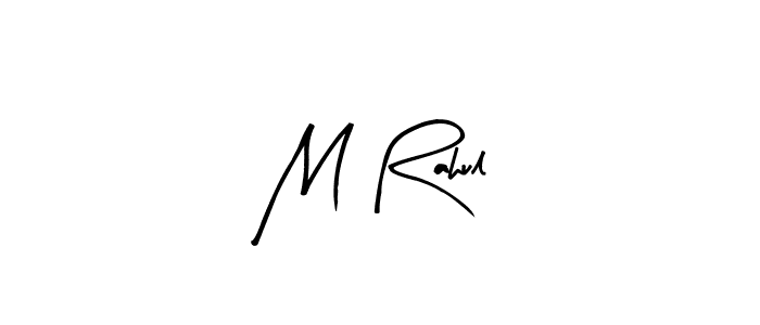 The best way (Arty Signature) to make a short signature is to pick only two or three words in your name. The name M Rahul include a total of six letters. For converting this name. M Rahul signature style 8 images and pictures png