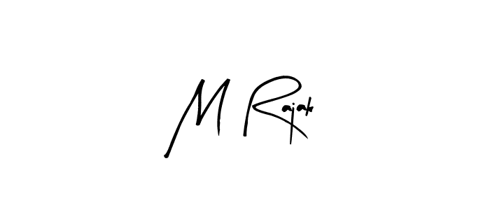 Use a signature maker to create a handwritten signature online. With this signature software, you can design (Arty Signature) your own signature for name M Rajak. M Rajak signature style 8 images and pictures png