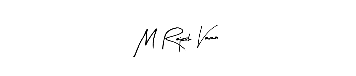 Use a signature maker to create a handwritten signature online. With this signature software, you can design (Arty Signature) your own signature for name M Rajesh Varma. M Rajesh Varma signature style 8 images and pictures png