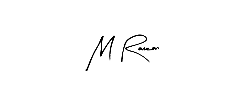 The best way (Arty Signature) to make a short signature is to pick only two or three words in your name. The name M Ramzan include a total of six letters. For converting this name. M Ramzan signature style 8 images and pictures png