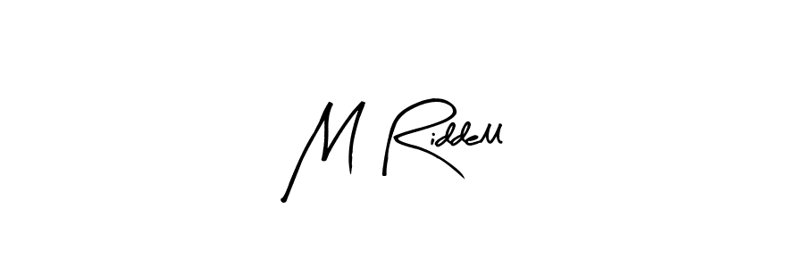 Make a beautiful signature design for name M Riddell. With this signature (Arty Signature) style, you can create a handwritten signature for free. M Riddell signature style 8 images and pictures png