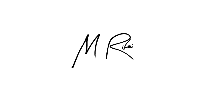 Make a beautiful signature design for name M Rifai. With this signature (Arty Signature) style, you can create a handwritten signature for free. M Rifai signature style 8 images and pictures png