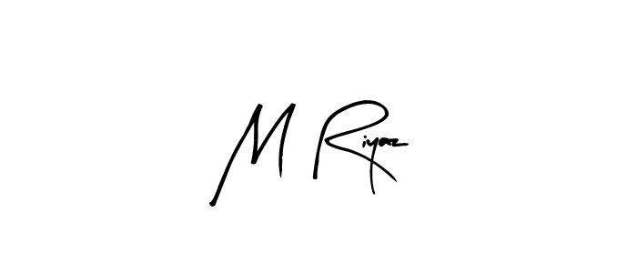 Design your own signature with our free online signature maker. With this signature software, you can create a handwritten (Arty Signature) signature for name M Riyaz. M Riyaz signature style 8 images and pictures png