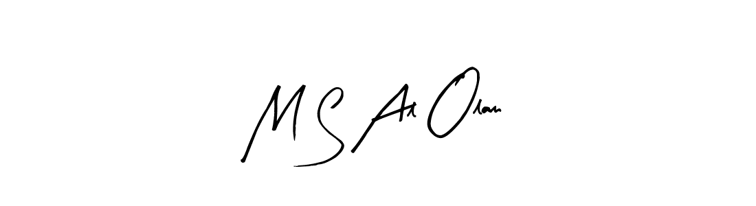 Design your own signature with our free online signature maker. With this signature software, you can create a handwritten (Arty Signature) signature for name M S Al Olam. M S Al Olam signature style 8 images and pictures png