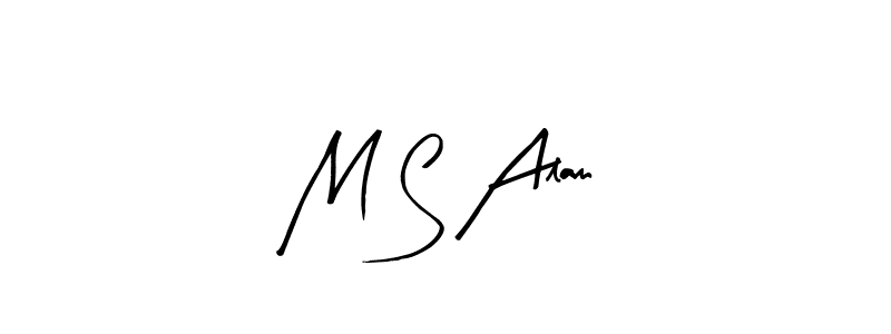 Design your own signature with our free online signature maker. With this signature software, you can create a handwritten (Arty Signature) signature for name M S Alam. M S Alam signature style 8 images and pictures png