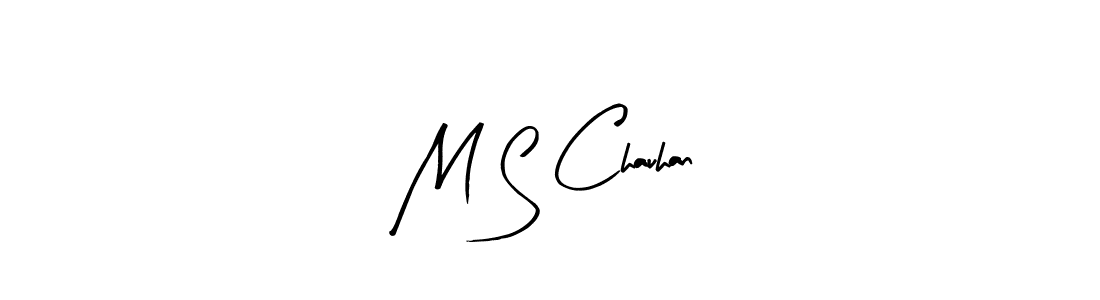 Arty Signature is a professional signature style that is perfect for those who want to add a touch of class to their signature. It is also a great choice for those who want to make their signature more unique. Get M S Chauhan name to fancy signature for free. M S Chauhan signature style 8 images and pictures png