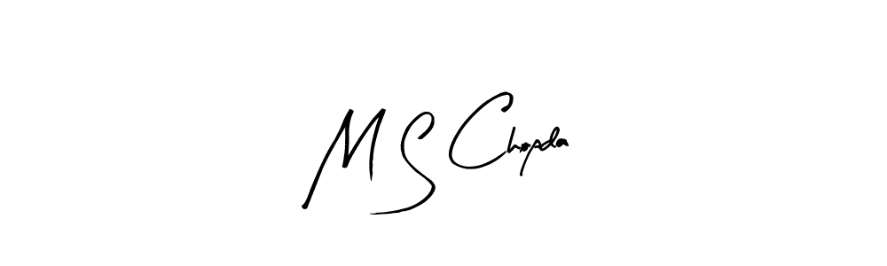 Make a beautiful signature design for name M S Chopda. With this signature (Arty Signature) style, you can create a handwritten signature for free. M S Chopda signature style 8 images and pictures png