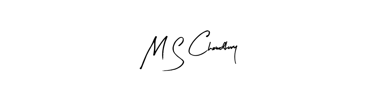 The best way (Arty Signature) to make a short signature is to pick only two or three words in your name. The name M S Chowdhury include a total of six letters. For converting this name. M S Chowdhury signature style 8 images and pictures png