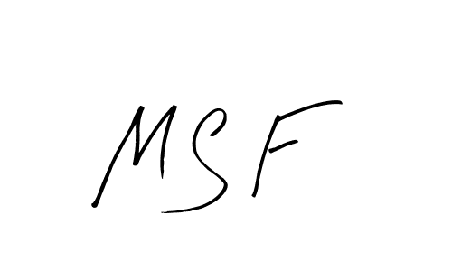 You should practise on your own different ways (Arty Signature) to write your name (M S F) in signature. don't let someone else do it for you. M S F signature style 8 images and pictures png