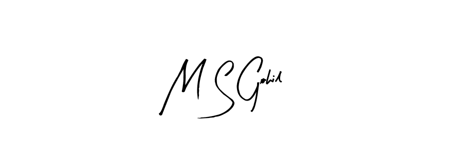 Also we have M S Gohil name is the best signature style. Create professional handwritten signature collection using Arty Signature autograph style. M S Gohil signature style 8 images and pictures png