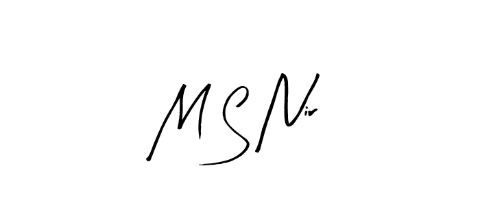 Also You can easily find your signature by using the search form. We will create M S Nir name handwritten signature images for you free of cost using Arty Signature sign style. M S Nir signature style 8 images and pictures png