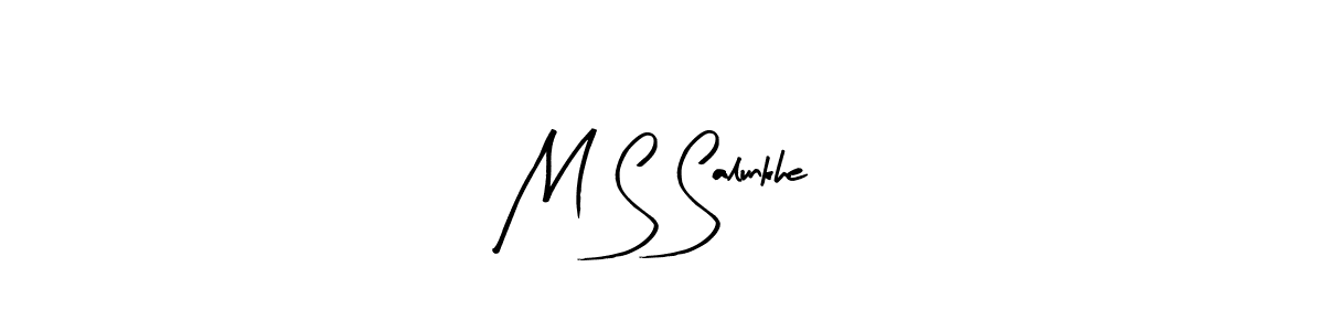 You can use this online signature creator to create a handwritten signature for the name M S Salunkhe. This is the best online autograph maker. M S Salunkhe signature style 8 images and pictures png