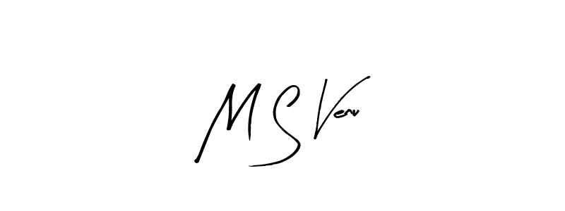 M S Venu stylish signature style. Best Handwritten Sign (Arty Signature) for my name. Handwritten Signature Collection Ideas for my name M S Venu. M S Venu signature style 8 images and pictures png