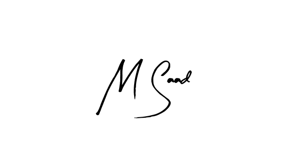 Make a beautiful signature design for name M Saad. With this signature (Arty Signature) style, you can create a handwritten signature for free. M Saad signature style 8 images and pictures png