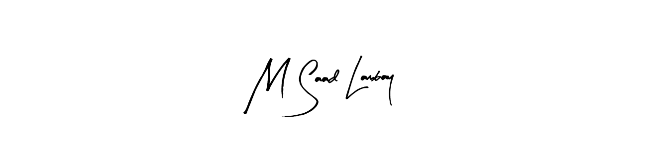 Check out images of Autograph of M Saad Lambay name. Actor M Saad Lambay Signature Style. Arty Signature is a professional sign style online. M Saad Lambay signature style 8 images and pictures png