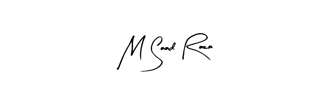 How to make M Saad Raza name signature. Use Arty Signature style for creating short signs online. This is the latest handwritten sign. M Saad Raza signature style 8 images and pictures png