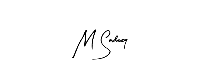 Make a beautiful signature design for name M Sadeeq. Use this online signature maker to create a handwritten signature for free. M Sadeeq signature style 8 images and pictures png