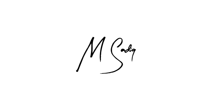 if you are searching for the best signature style for your name M Sadiq. so please give up your signature search. here we have designed multiple signature styles  using Arty Signature. M Sadiq signature style 8 images and pictures png