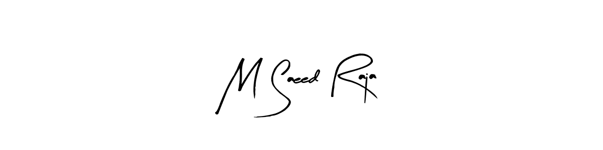 Arty Signature is a professional signature style that is perfect for those who want to add a touch of class to their signature. It is also a great choice for those who want to make their signature more unique. Get M Saeed Raja name to fancy signature for free. M Saeed Raja signature style 8 images and pictures png