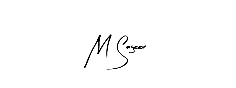 How to Draw M Sageer signature style? Arty Signature is a latest design signature styles for name M Sageer. M Sageer signature style 8 images and pictures png