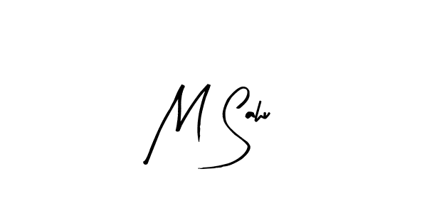 M Sahu stylish signature style. Best Handwritten Sign (Arty Signature) for my name. Handwritten Signature Collection Ideas for my name M Sahu. M Sahu signature style 8 images and pictures png