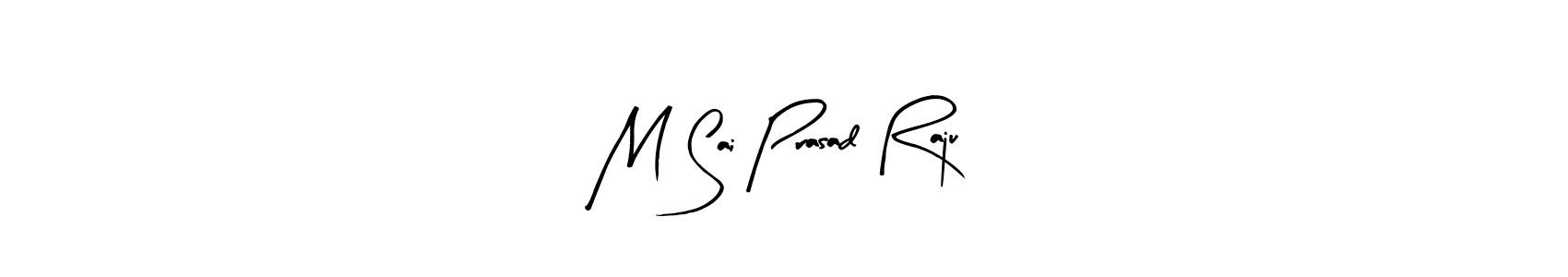 Design your own signature with our free online signature maker. With this signature software, you can create a handwritten (Arty Signature) signature for name M Sai Prasad Raju. M Sai Prasad Raju signature style 8 images and pictures png