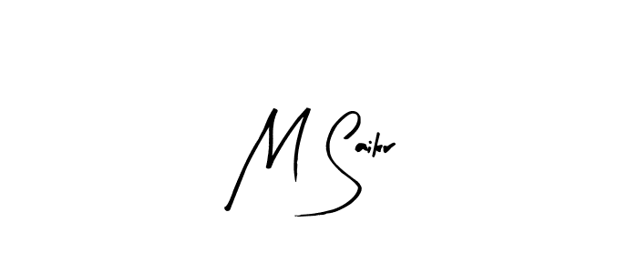 Similarly Arty Signature is the best handwritten signature design. Signature creator online .You can use it as an online autograph creator for name M Saikr. M Saikr signature style 8 images and pictures png