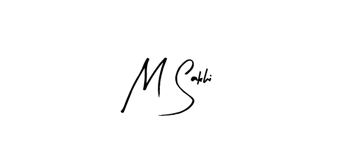 Create a beautiful signature design for name M Sakhi. With this signature (Arty Signature) fonts, you can make a handwritten signature for free. M Sakhi signature style 8 images and pictures png