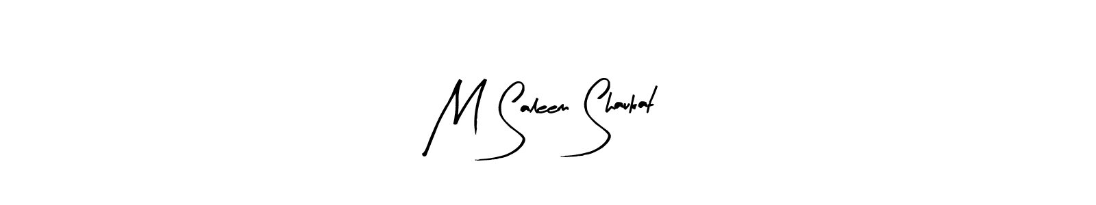 Arty Signature is a professional signature style that is perfect for those who want to add a touch of class to their signature. It is also a great choice for those who want to make their signature more unique. Get M Saleem Shaukat name to fancy signature for free. M Saleem Shaukat signature style 8 images and pictures png