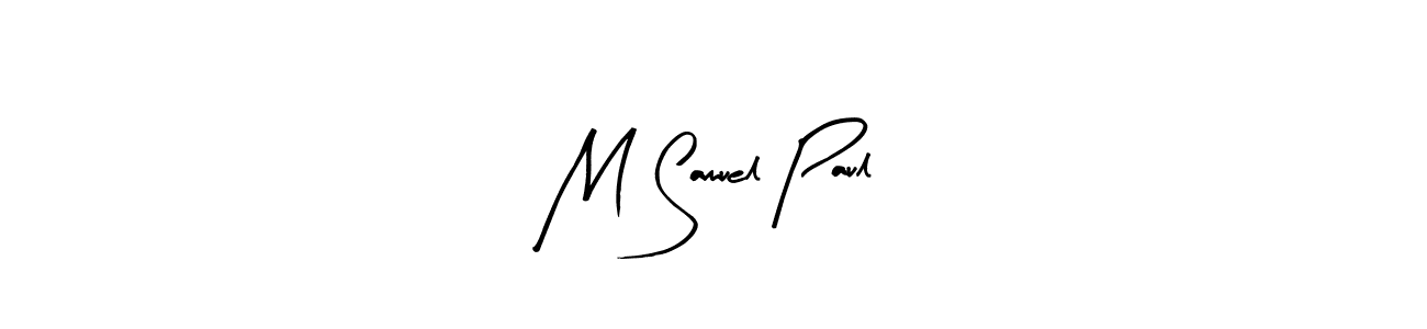 Use a signature maker to create a handwritten signature online. With this signature software, you can design (Arty Signature) your own signature for name M Samuel Paul. M Samuel Paul signature style 8 images and pictures png