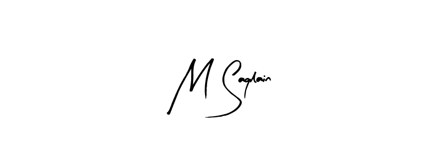 M Saqlain stylish signature style. Best Handwritten Sign (Arty Signature) for my name. Handwritten Signature Collection Ideas for my name M Saqlain. M Saqlain signature style 8 images and pictures png