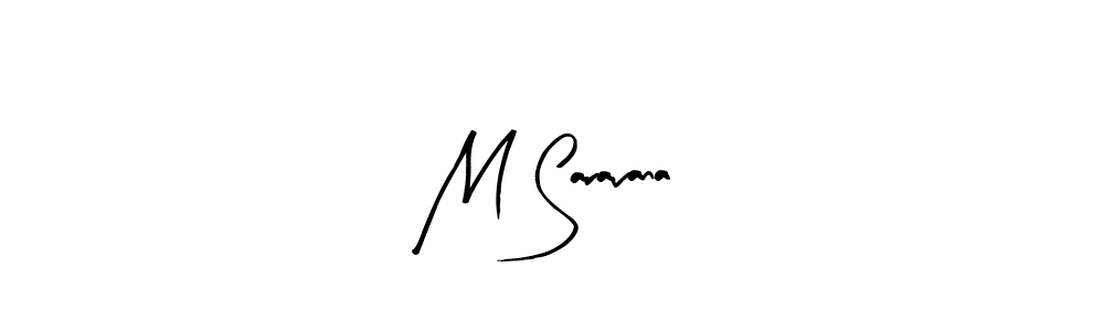 Arty Signature is a professional signature style that is perfect for those who want to add a touch of class to their signature. It is also a great choice for those who want to make their signature more unique. Get M Saravana name to fancy signature for free. M Saravana signature style 8 images and pictures png