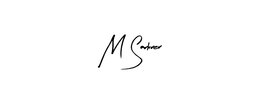 Create a beautiful signature design for name M Sarkrer. With this signature (Arty Signature) fonts, you can make a handwritten signature for free. M Sarkrer signature style 8 images and pictures png